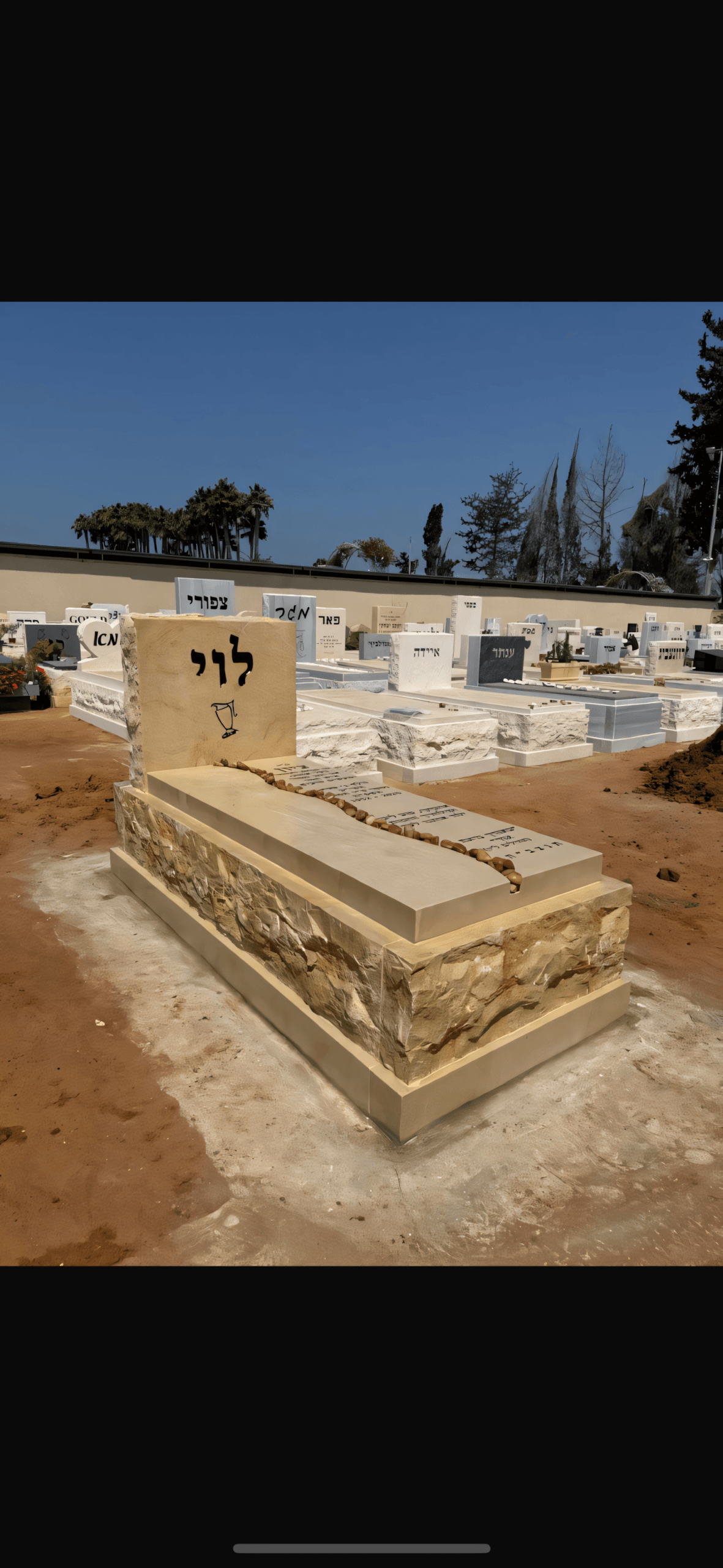 מצבות עם ספסל שיש